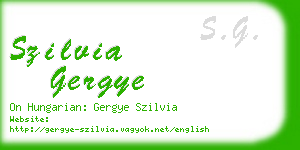 szilvia gergye business card